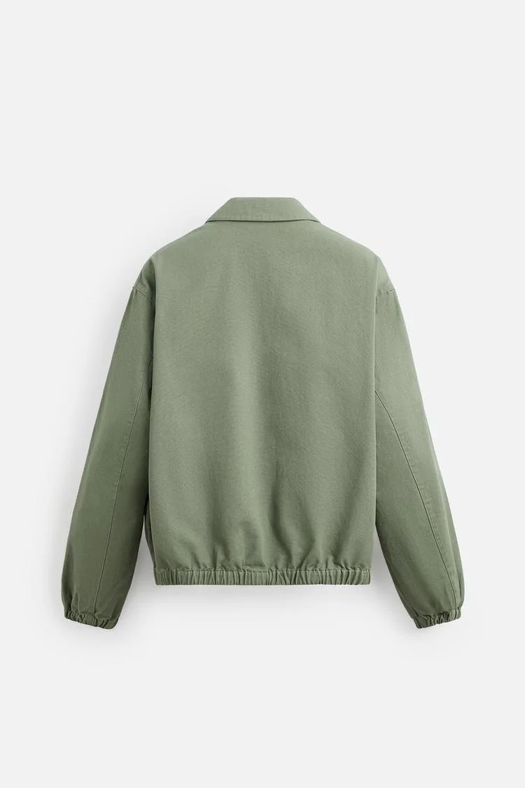 Spring new men's cotton textured lightweight pilot zipper jacket jacket