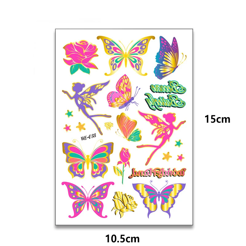 Borboleta festa de aniversário decorações para a menina crianças festa de aniversário tatuagem adesivos à prova dwaterproof água pvc adesivo decoração do chuveiro do bebê