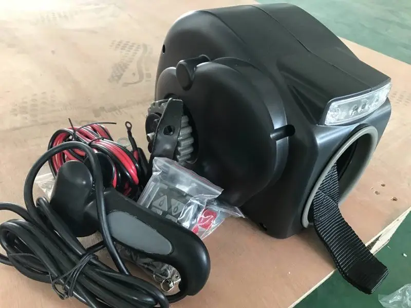 12V Boat Electric Winch Mini Portable Winch 3500lbs Small Marine Quick Mounted Winch