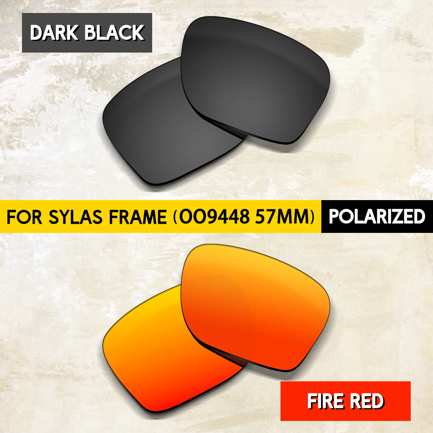 

2 Pairs 100% UV Protection Replacement Lenses for Oakley Sylas OO9448 Sunglasses-Combo Pack