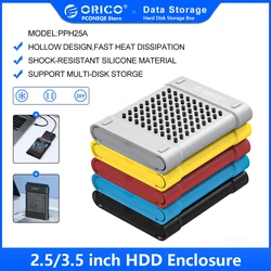 ORICO 2.5 3.5 inch Shockproof Hard Drive Silicone Case Protective Case Protective Case Solid Silicone Storage Box PC Accessories