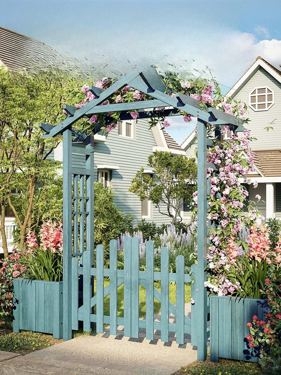 Cottage Pressure Treated Wood Garden Arch Durable Outdoor Build Bestseller Design Arched Easy Assembly Waterproof