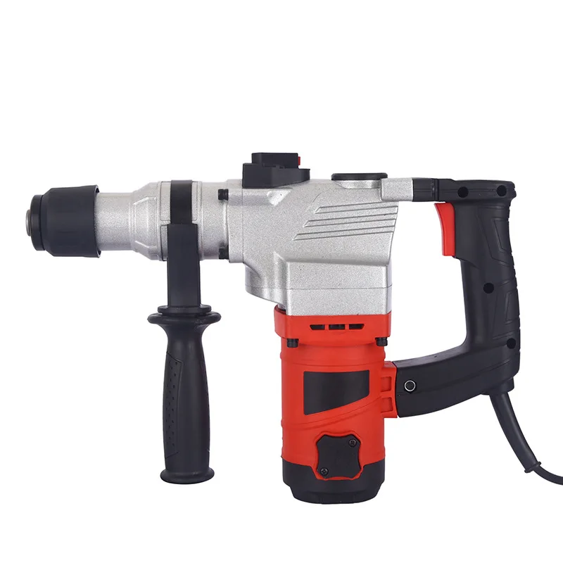 220V Industrial High Power Heavy Duty Jackhammer 26mm Diameter Concrete Crusher Electric Removal Hammer Impact Drill Set