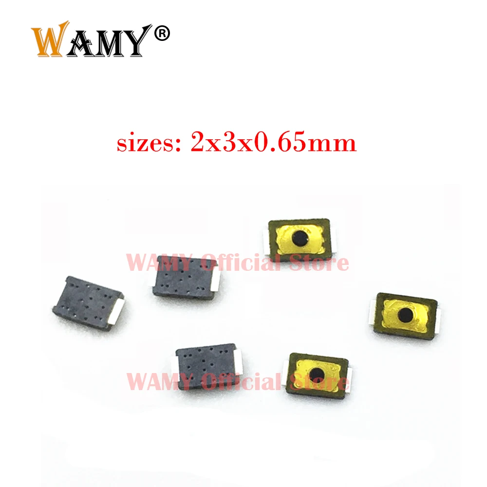 5-100pcs 2x3x0.65MM Tactile Push Button Switch Tact 2 Pin Micro Switch SMD for Mobile Phone Camera