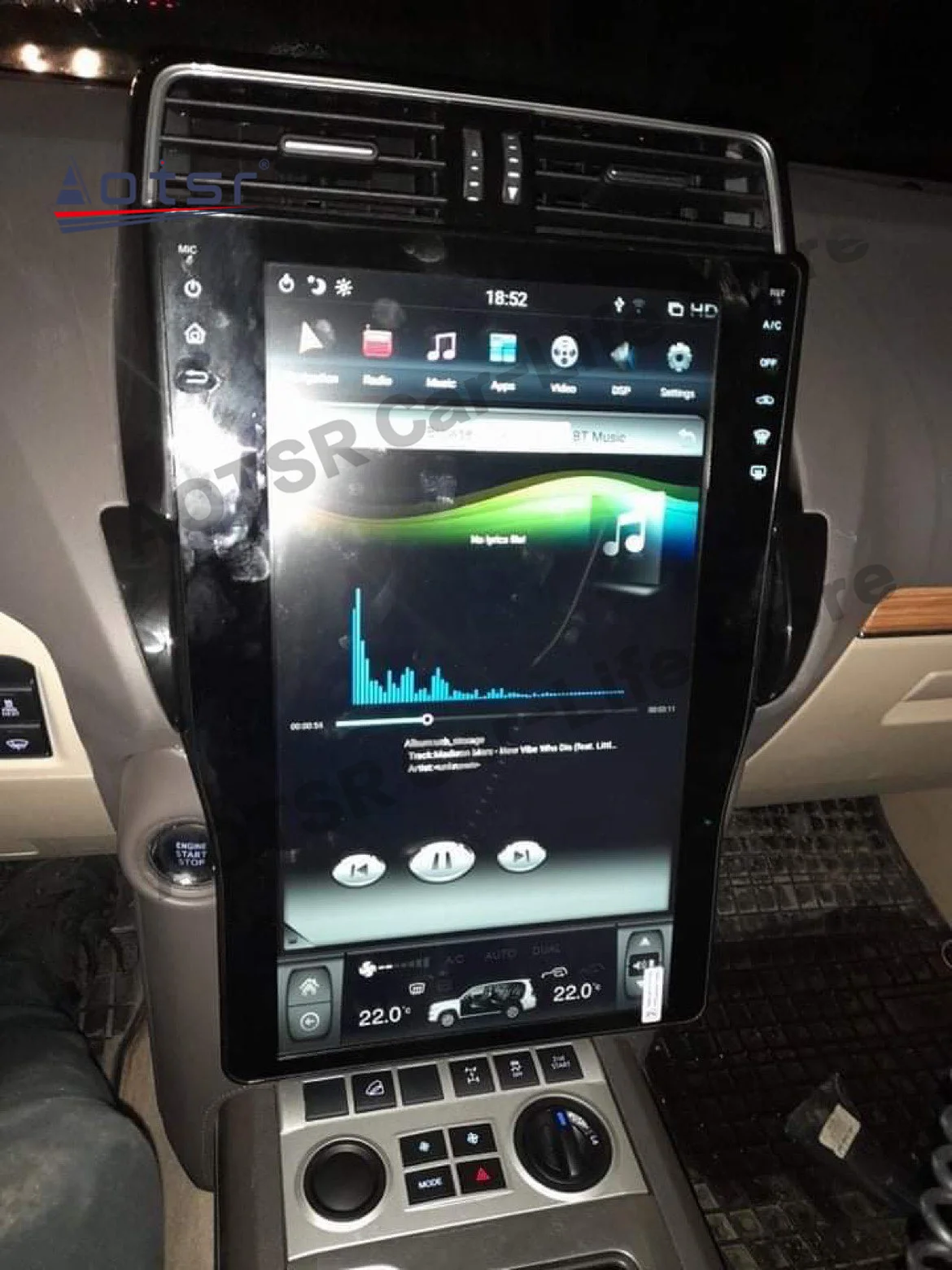 16 "Tesa-écran Android 11 récepteur d'autoradio pour Toyota Land Cruiser Prado 150 2018 2019 GPS Navigation stéréo Radio unité principale