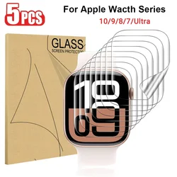 Screen Protector Hydrogel Film for Apple Watch Series 10 46mm 42mm 9 8 7 45mm 41mm Soft HD Scratch Resistant IWatch Ultra 2 49mm