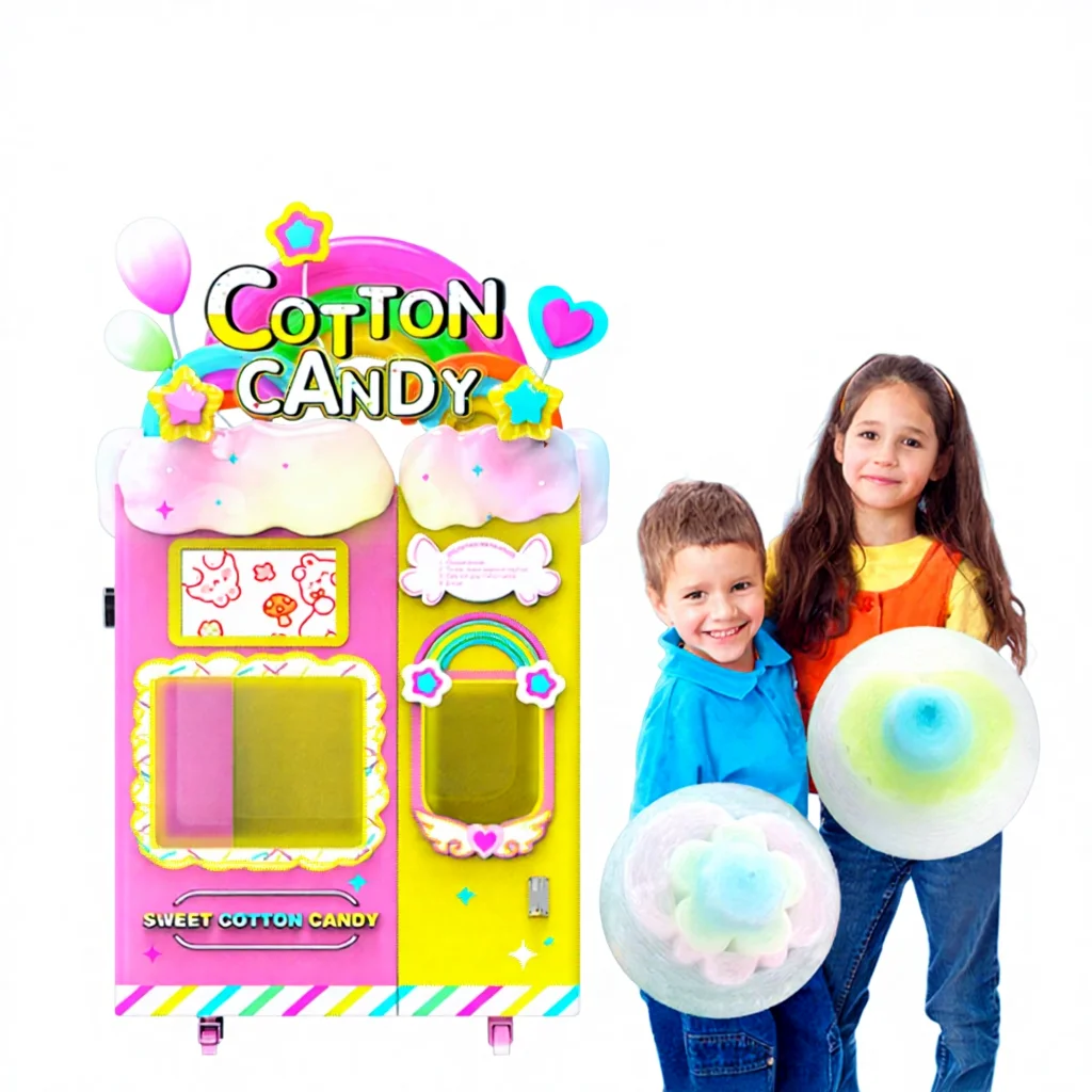 Attractive Design Cotton Candy Vending Machine Easy Maintenance Candy Floss Machine for Business
