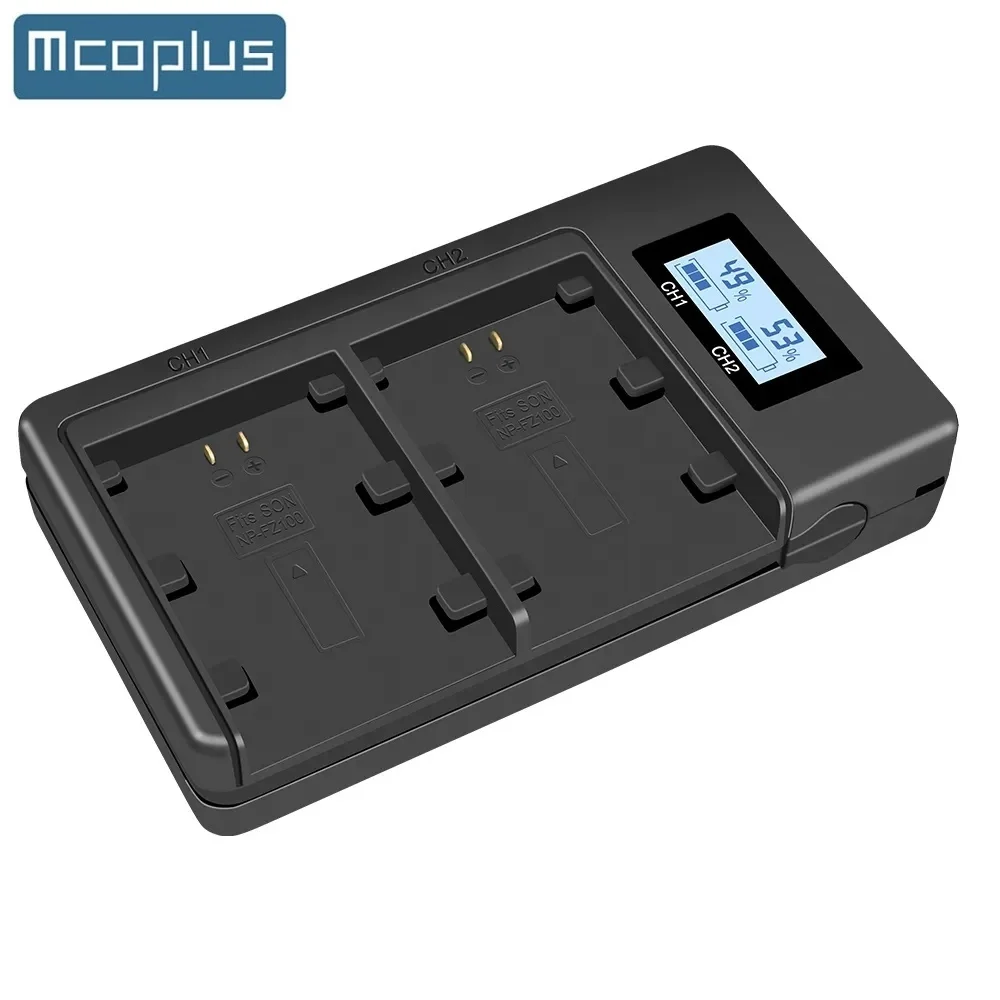 

Mcoplus NP-FZ100 Camera Battery Charger, Dual USB Charger with LCD Display for Sony A6600 A9 A9R A9S A9II A7C A7S A7SIII A7III