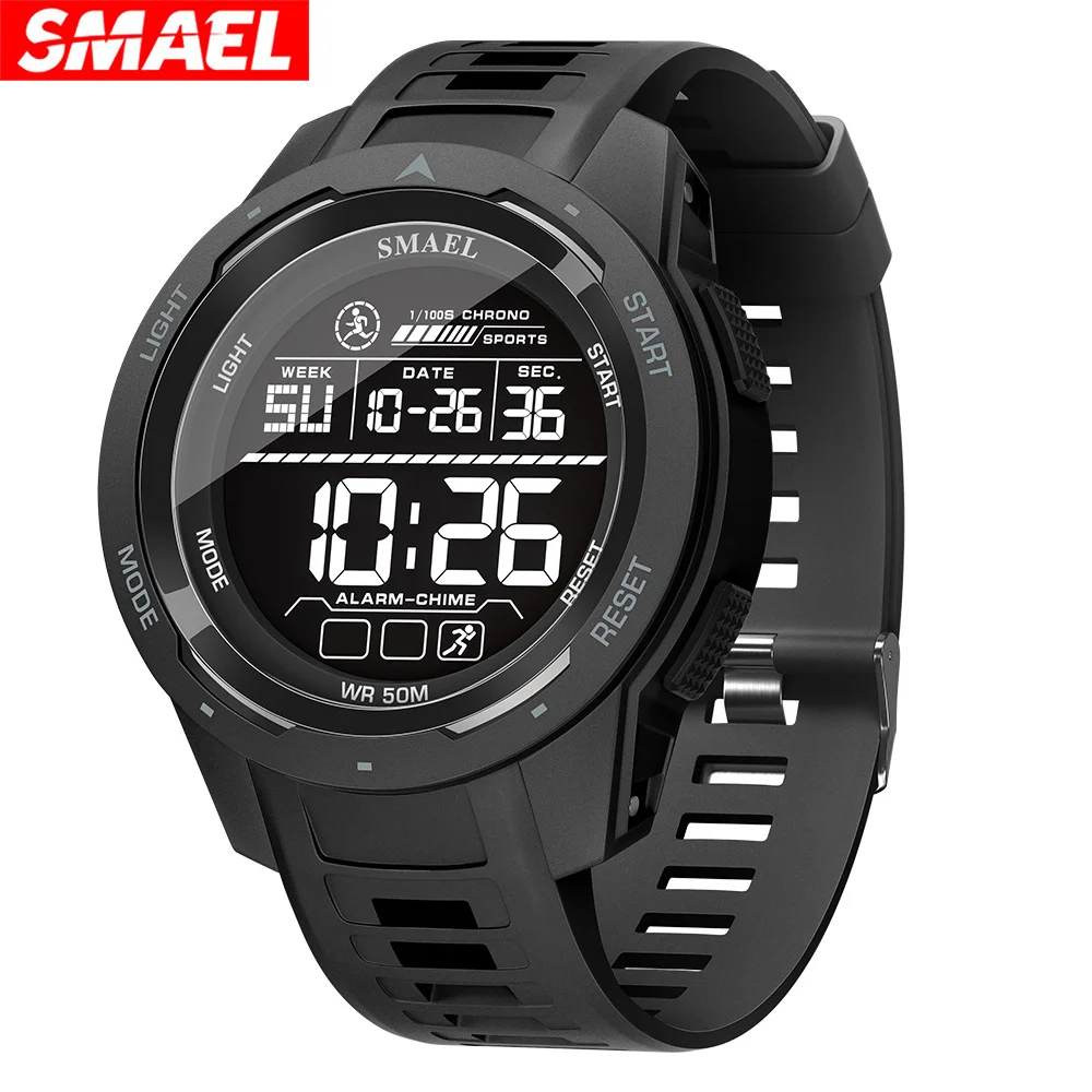 SMAEL8105 Watch for Men Digital Watches Sports LED Wristwatches Men's 50m Waterproof Watch Digital Light Stopwatch