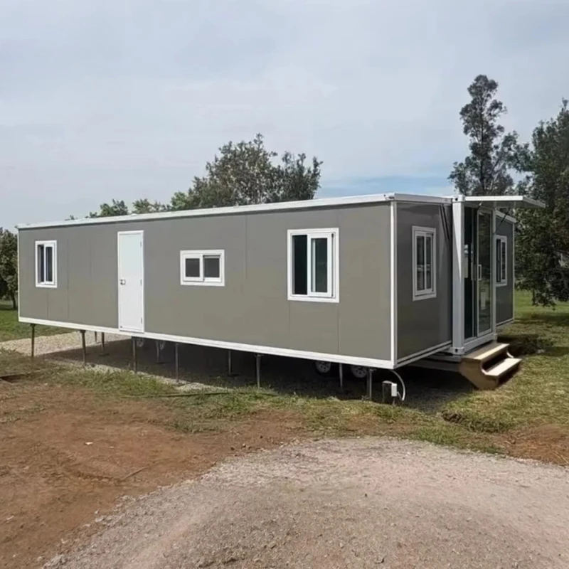 Multi Purpose Container House 20/30/40ft Expandable Studio Office Workshop 2 Bed 1 Bath Kitchen Easy Assembly Steel