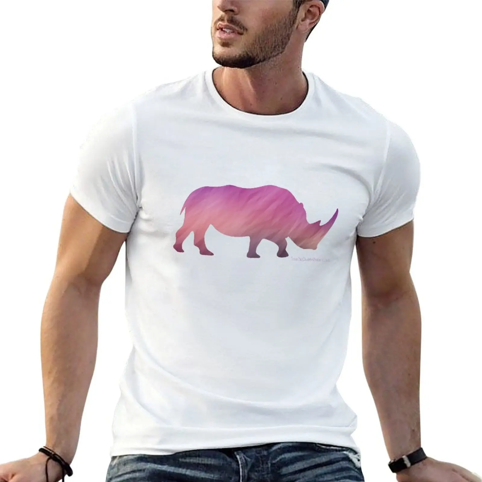 Save The Chubby Unicorn Pink T-Shirt anime graphic shirts men tshirt