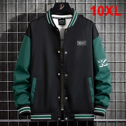 10xl Grote Maat Baseball Jack Heren Mode Casual Patchwork Jas Mannelijke Varsity Jas Jas Grote Maat 10xl