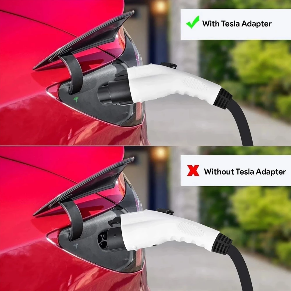 Electric Car Charging Connector SAE J1772 Type 1 to For Tesla Convertor EVSE EV Charger Adapter For Tesla Model X/Y/3/S