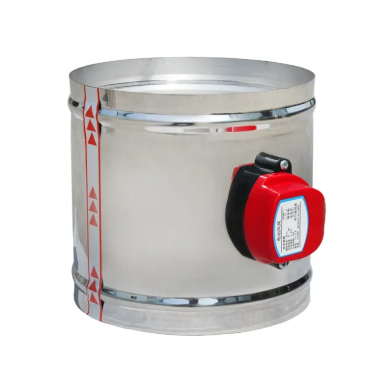 201 Stainless Steel Closed Electric Manual Automatic Round Air Valve, Check Valve, Silicone Sealed Air Volume Control Valve