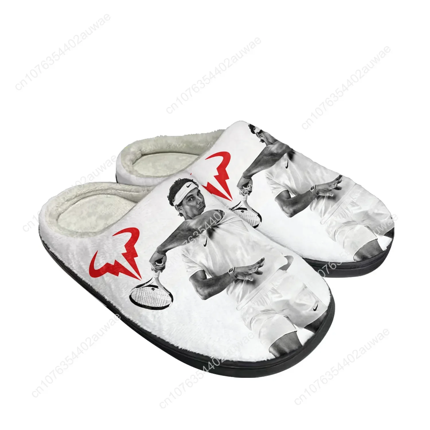 Rafael Nadal tennis player Home Cotton Slippers Mens Womens Plush Bedroom Casual Keep Warm Shoes Indoor Customized Shoe
