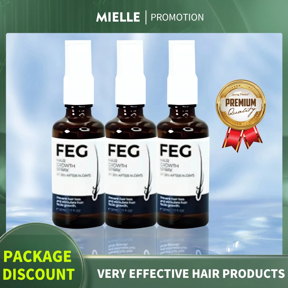 3 Pcs Discover the secret to thicker, healthier hair with our best-selling FEG hair Nourishing Liquid Spray 50mlx3