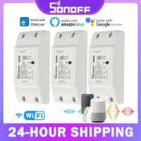 Sonoff Basic R2 Wifi Smart Wall Switch Wireless Remote Control Smart Home Modules Via Ewelink APP Work With Alexa Google Home