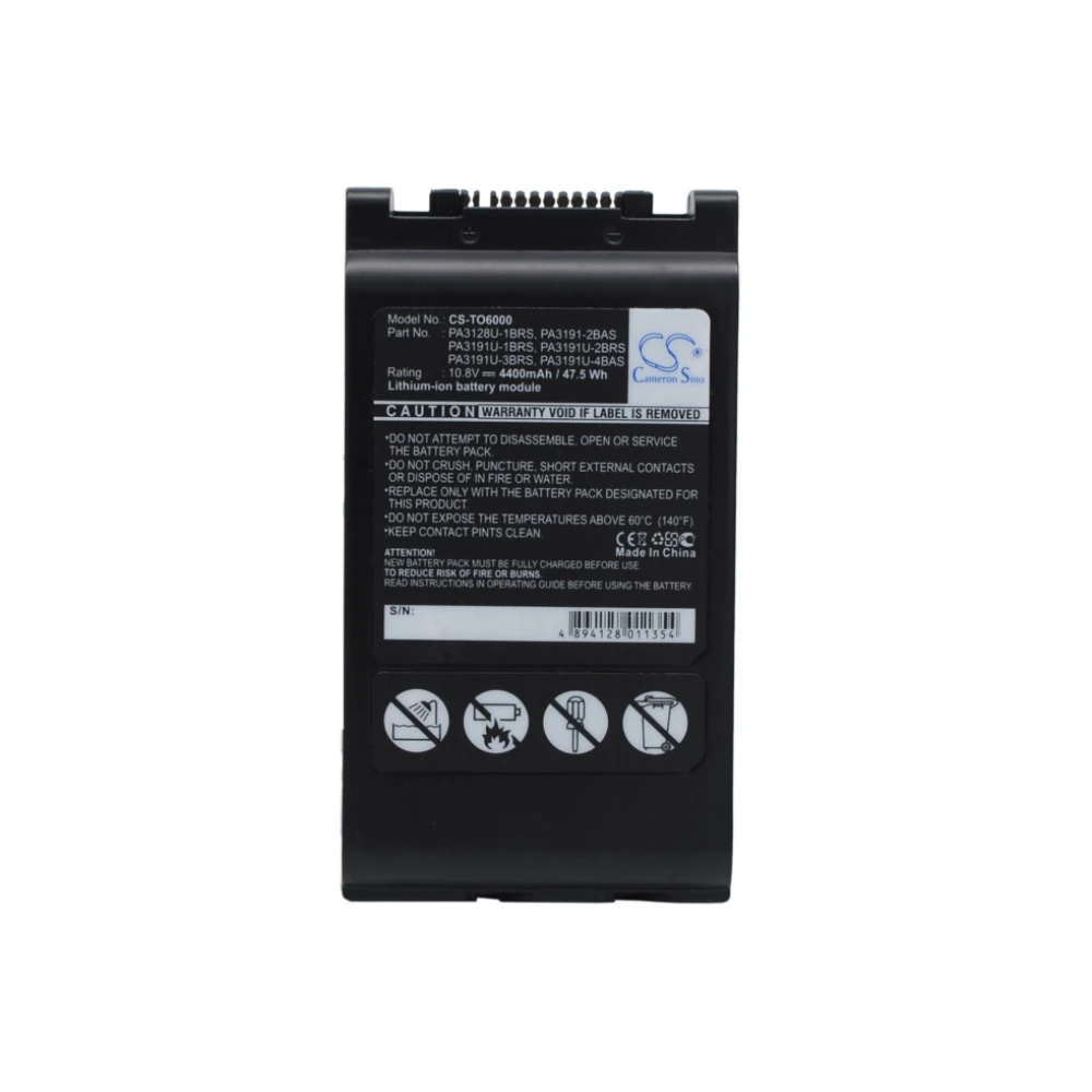 

Li-ion Notebook, Laptop Battery for Toshiba, 10.8V, 4400mAh , Compatible Models: Portege 4000, Portege M200, Tecra M4-S115TD