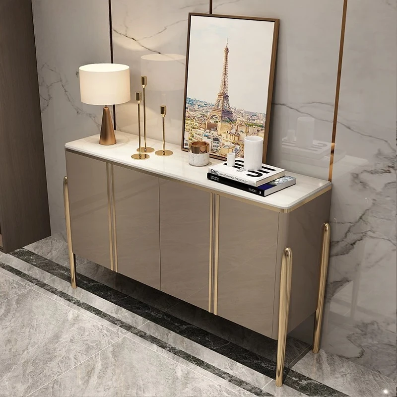Home Nordic Light Luxury Door Sideboard Modern Simple Side Cabinet Living Room Storage Locker Display Cabinets Dresser Furniture