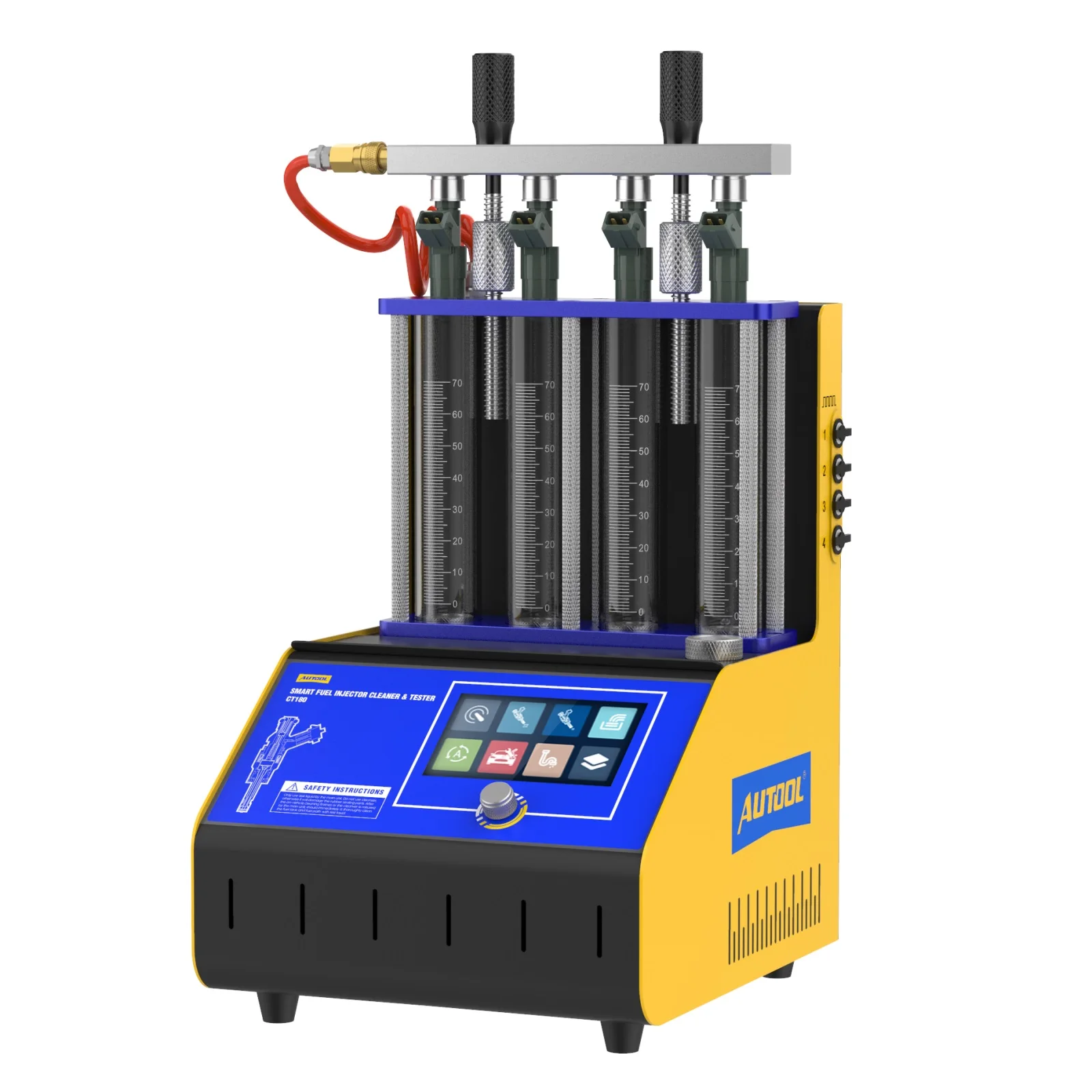 Official AUTOOL 4 Cylinders 220V 110V Car Diagnostic Tools CT180 Auto Injector Cleaner Maquina Limpieza Inyectores