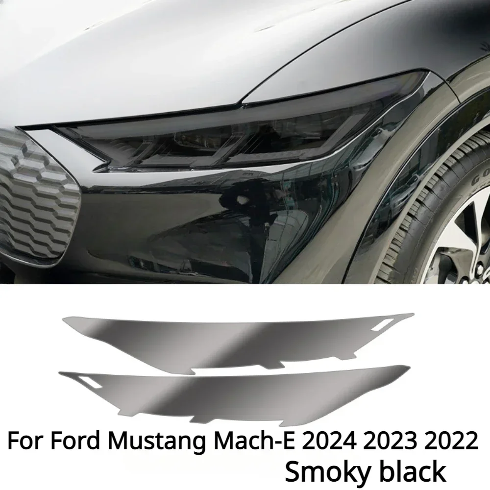 For Ford Mustang Mach-E 2024 2023 2022 Car Exterior Accessories Headlight Anti-scratch TPU Protective Anti-scratch Repair film