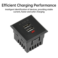 USB Type-C QC Power Panel Socket Switch Embedded USB Desktop Receptacle AC Power Charging Module