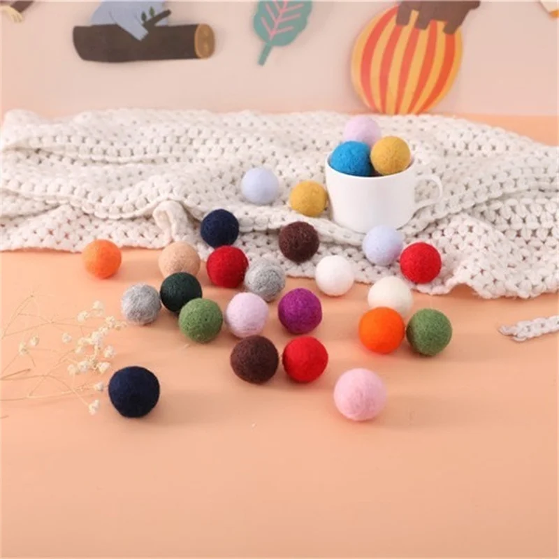 10pcs/lot 30mm Wool Felt Balls Garland Party Decor Wedding Decorations Colourful Kids Room Home Decor DIY Craft