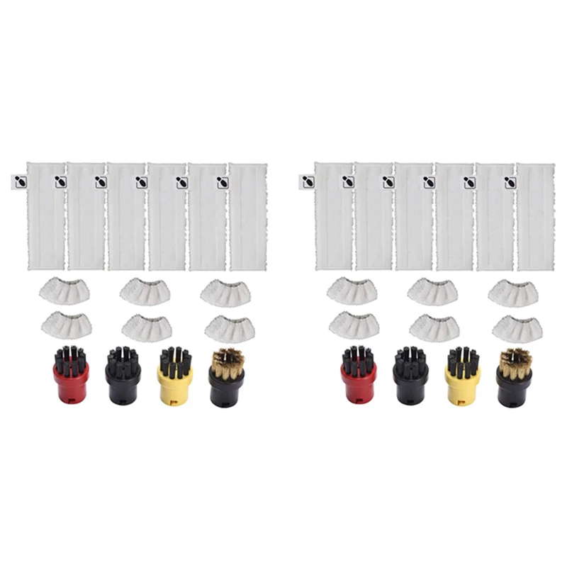 FZFZ 2 مجموعة ستوكات الطابق القماش مجموعة غطاء من الألياف الدقيقة مجموعة اللون فرش مستديرة ل Karcher Easyfix SC2 SC 3 SC4 SC5 البخار