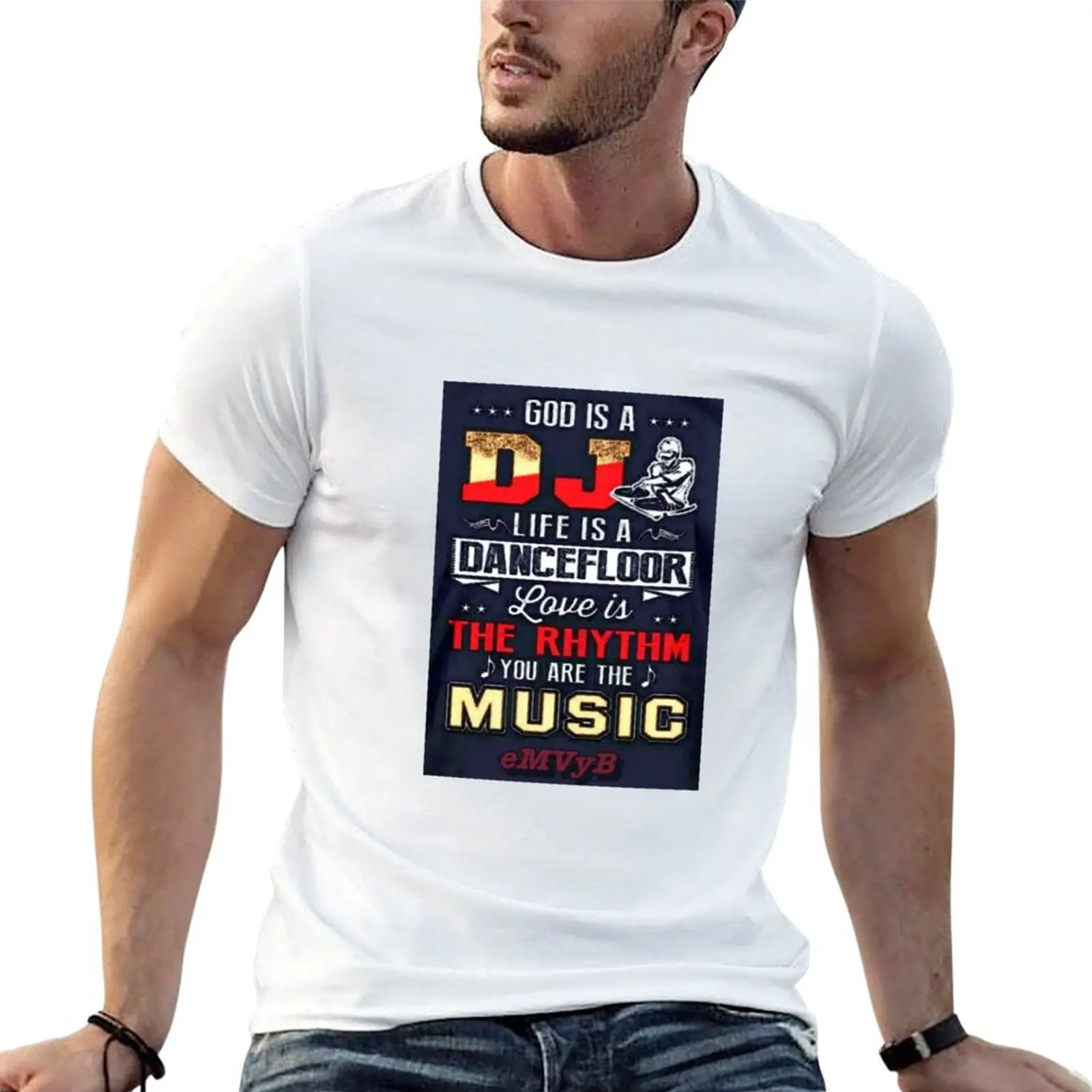 

God Is A DJ T-Shirt t shirt man plain man t shirt cotton high quality t shirts designer T-Shirt