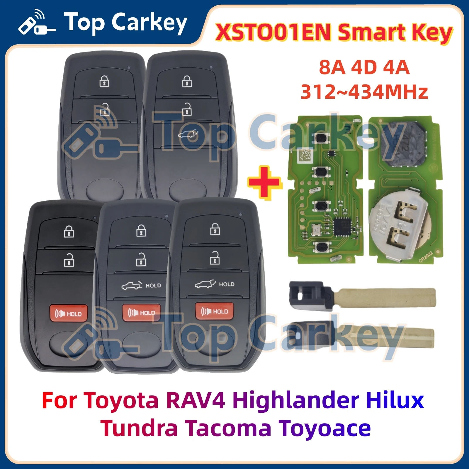 

Xhorse XSTO01EN XM38 Key Global Version Support 4D 8A 4A Chip for TOY RAV4 Highlander Hilux Tundra Tacoma Toyoace