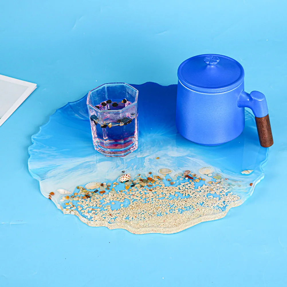 

4 Pcs Crystal Epoxy Mold Lightweight Silicone Moulds Concrete Coaster Silica Diy