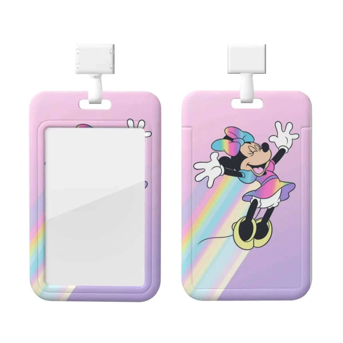 

Custom Colorful Minnie Mouse Card Badge Holder Card Holder Men Women Cartoon Neck Strap ID Credential Holder Engineers
