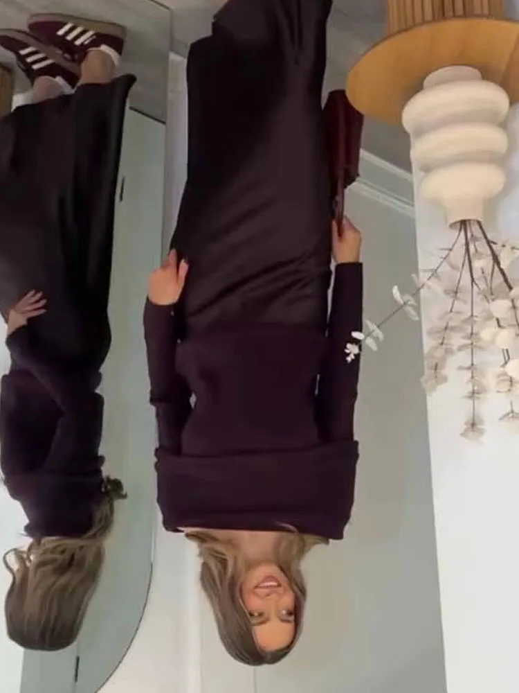 

HH Woman Winter Fashion Versatile Long Sleeves Off The Shoulders Elegant Knitted Pullover Female Casual Keep Warm Knitted Tops