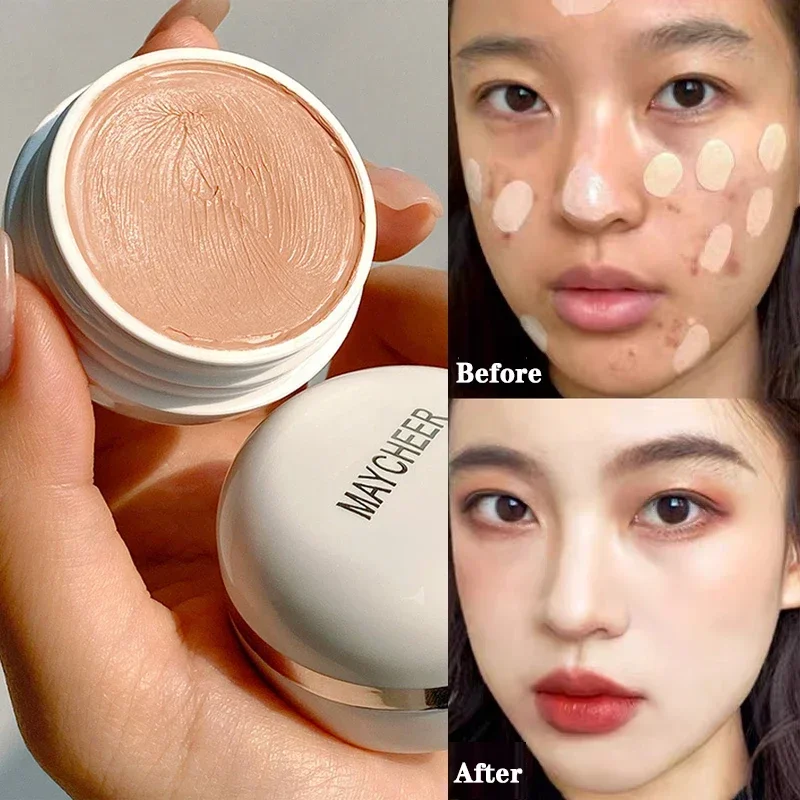 Concealer Foundation Cream Full Cover Dark Circles Acne Spots Whitening Moisturizing Waterproof Brighten Face Base Tone Makeup