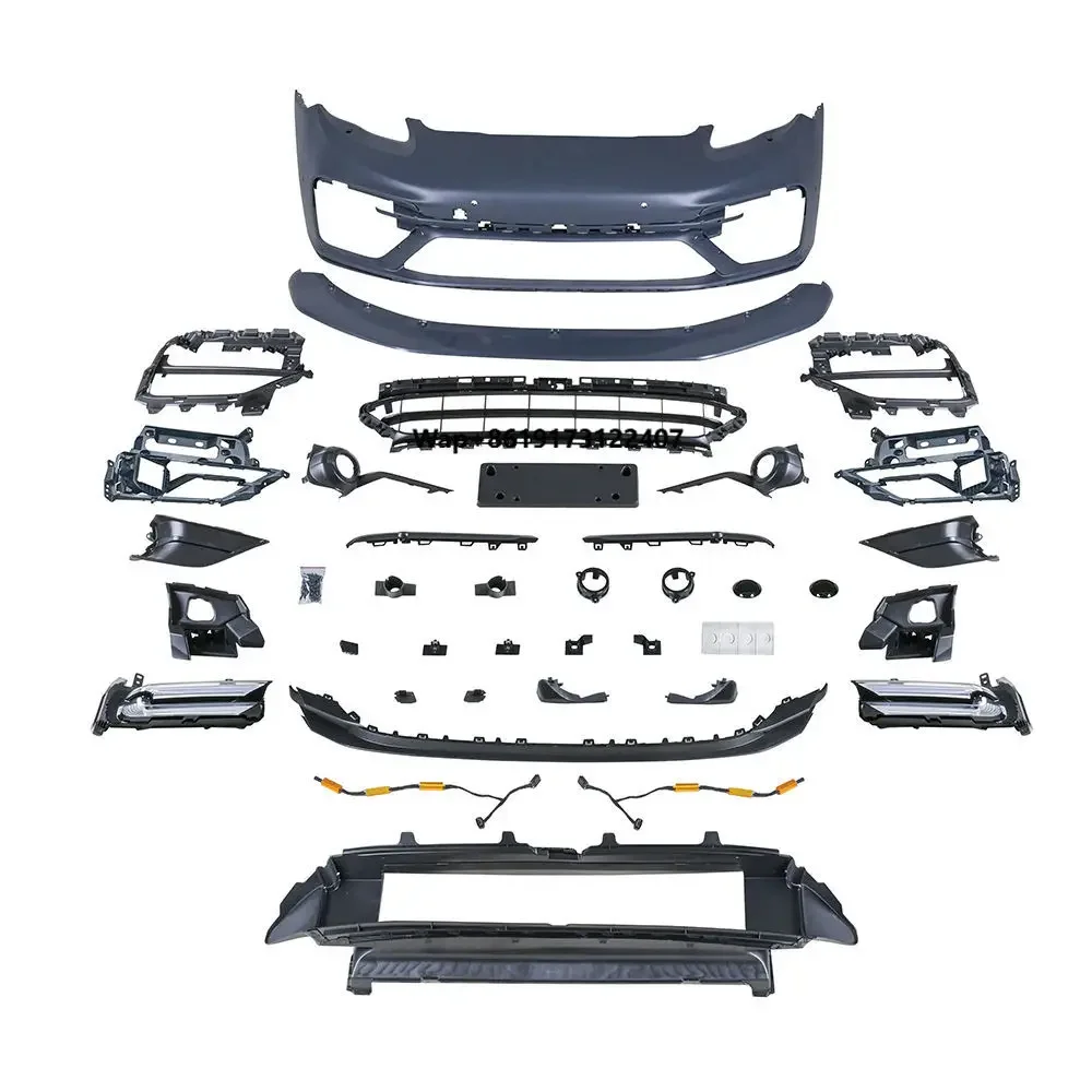 

New 2009-2013 for for Turbo S Front Bumper Upgraded Bolt-On Unpainted Black