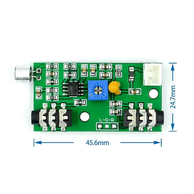 1set Microphone Amplifier Module Of Microphone Pickup Gain Adjustable Audio Amplifier Circuit AC Signal Amplifier Board