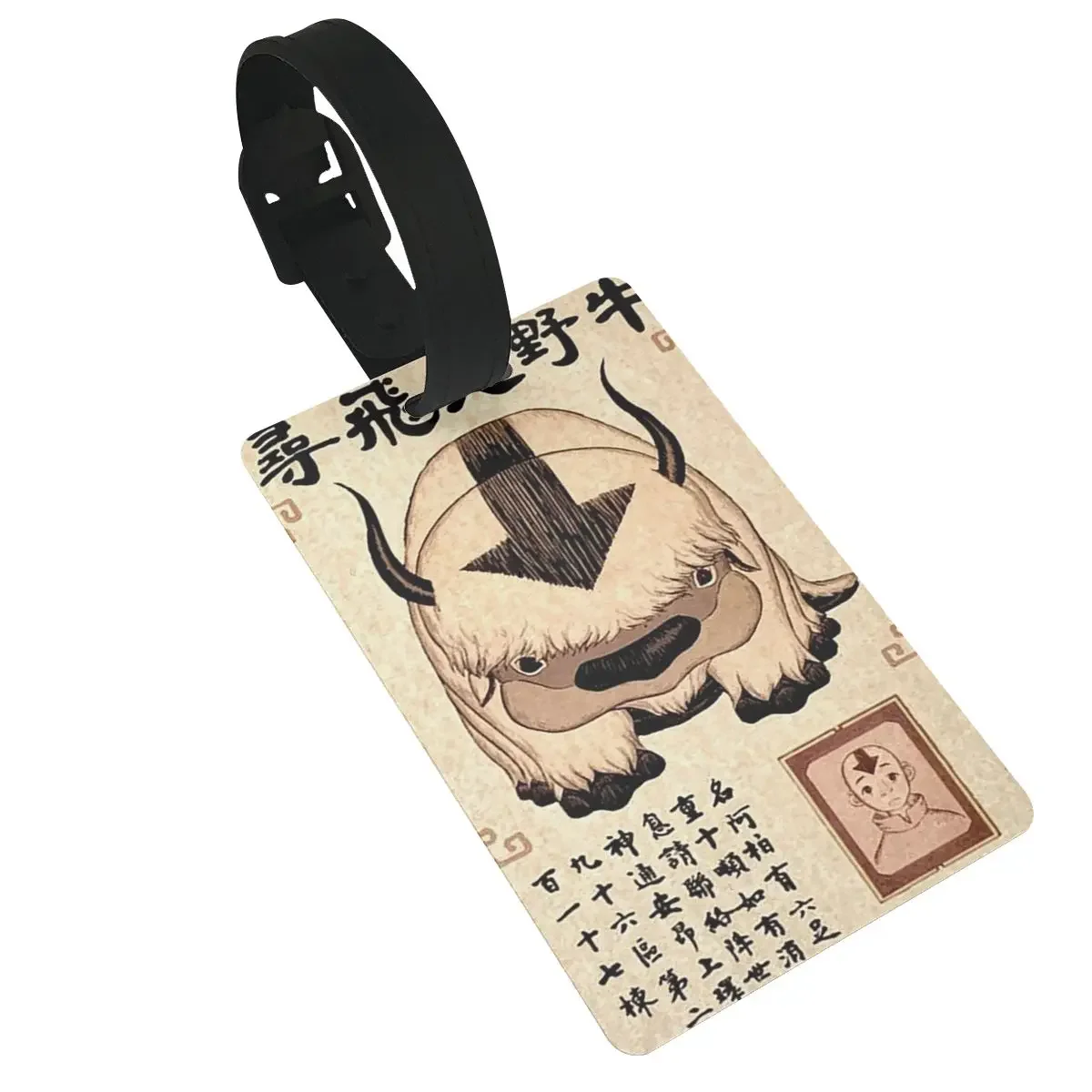 The Last Airbender Lost Appa Poster Luggage Tags Suitcase Accessories Travel Baggage Boarding Tag Portable Label Holder