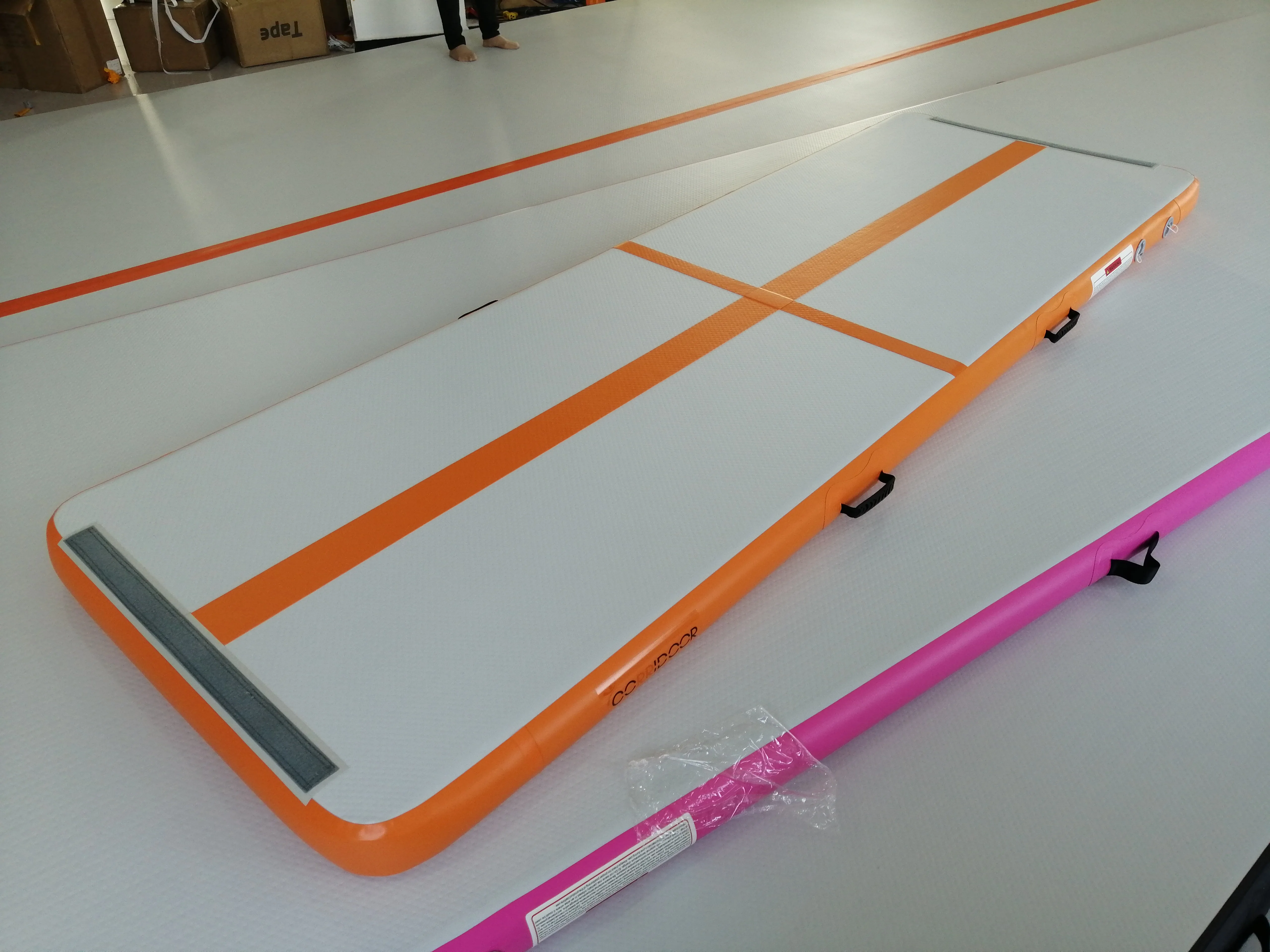 Высококачественный настраиваемый надувной коврик для батута DWF, мягкая детская платформа, надувной коврик для гимнастики, коврик для йоги