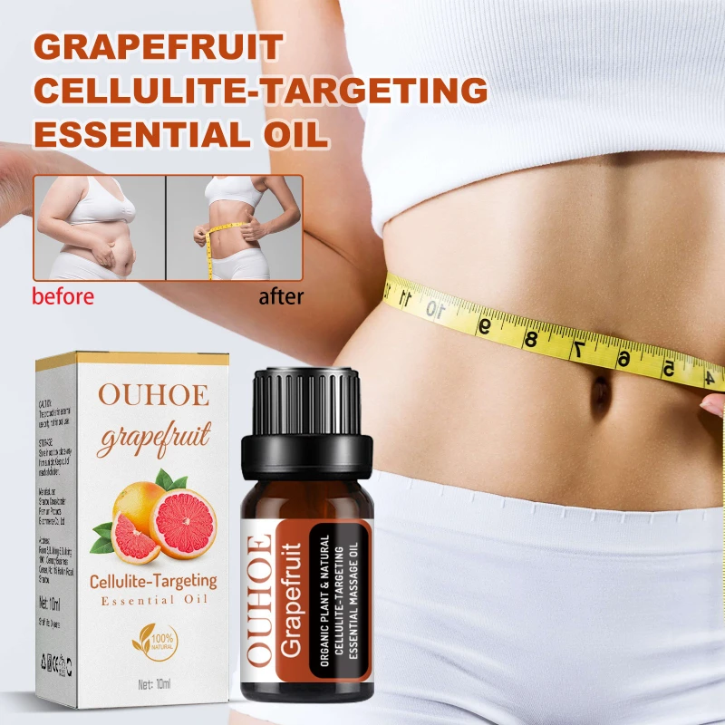 

Grapefruit Body - Shaping Essential Oil - Anti - Cellulite, Tightens Thighs, Arms, Bingo Wings and Belly Fat, Slimming Oil