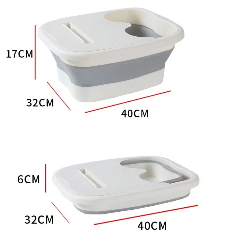 Foldable Foot Massage Bucket Soaking Bucket Folding Basin Bucket Household Portable Sauna Bathtub Pedicure Bath Bathtub