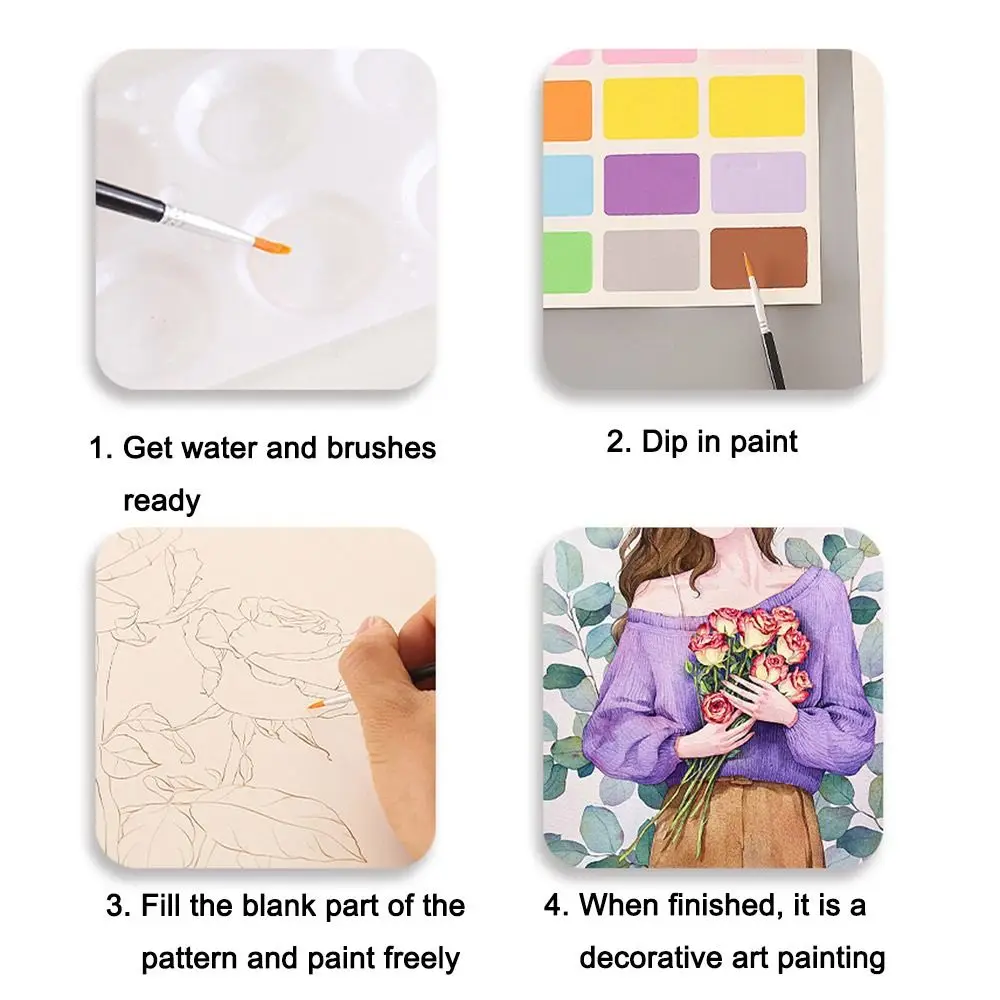 ألعاب تعليمية جديدة للأطفال كتاب رسم بالألوان المائية هدايا عيد الميلاد ورق رسم محمول للأطفال لأعياد ميلاد الغواش #5