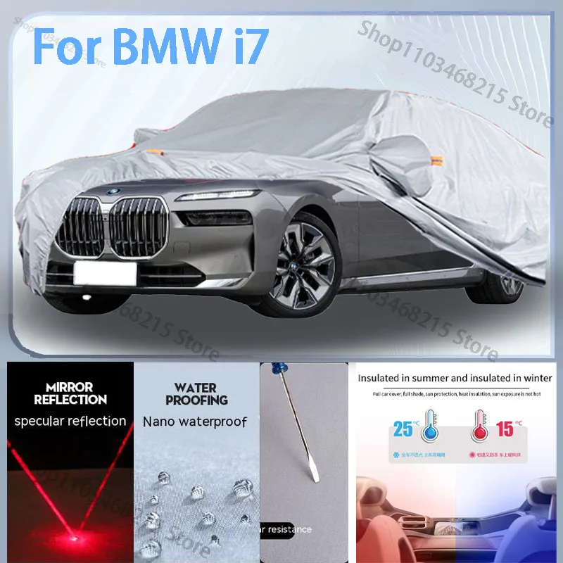 

For BMW i7 Full Car cover with UV protection and Winter Insulation roles,Rainproof,Snowproof Ati-frost properties.