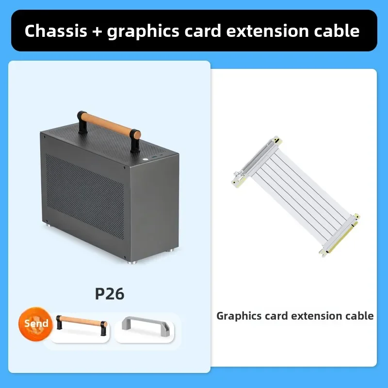 Limited Offer Portable All Aluminum ITX Small Case P26 2025 New SFX Power Desktop Mini Main Case