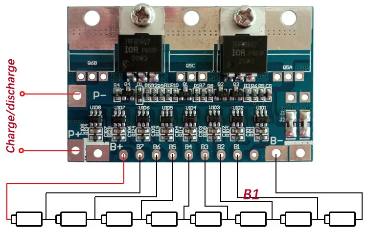 8S 5A  29.6V Li-ion BMS PCM  Battery Protection Board For LicoO2 Limn2O4 8 Cell-Pack