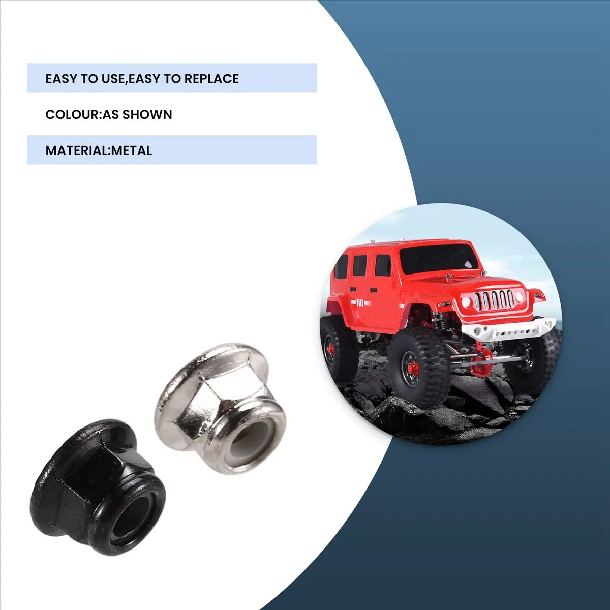 

M4-Nuts Multicolor Nylon Lock Hexagon Nuts Screw Cap with Flange Race Spec for RC Buggy-Race