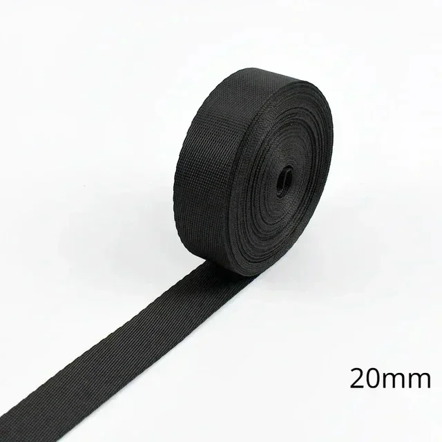 5M 10-100mm Schwarz Nylon Gurtband Rucksack Gurt Haustier Kragen Sicherheitsgurt Band Band DIY Tasche Kleidung Nähen Zubehör