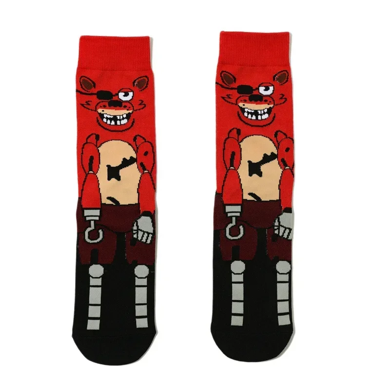 Fnafs Adult Five Nights At Freddys Socks Stocking Party Cartoon Anime New Men Birthday Kawaii Cute Gift Cotton Sweat Absorption