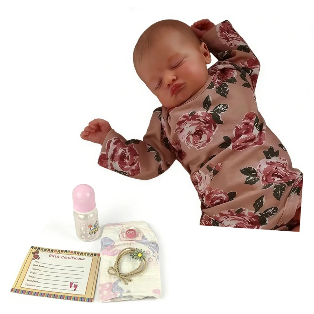 Reborn Girl Dolls - 20 inch Lifelike Newborn with Realistic Veins Included Baby bottles, nipples, diapers