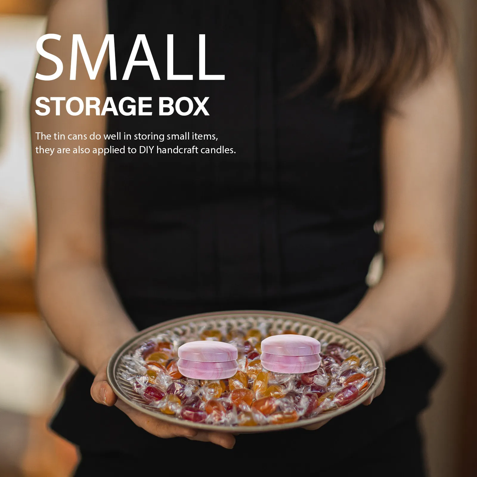 

12Pcs Mini Tinplate Storage Box Creative Design Portable Makeup Pill Case Container for Travel Small Items Organizer