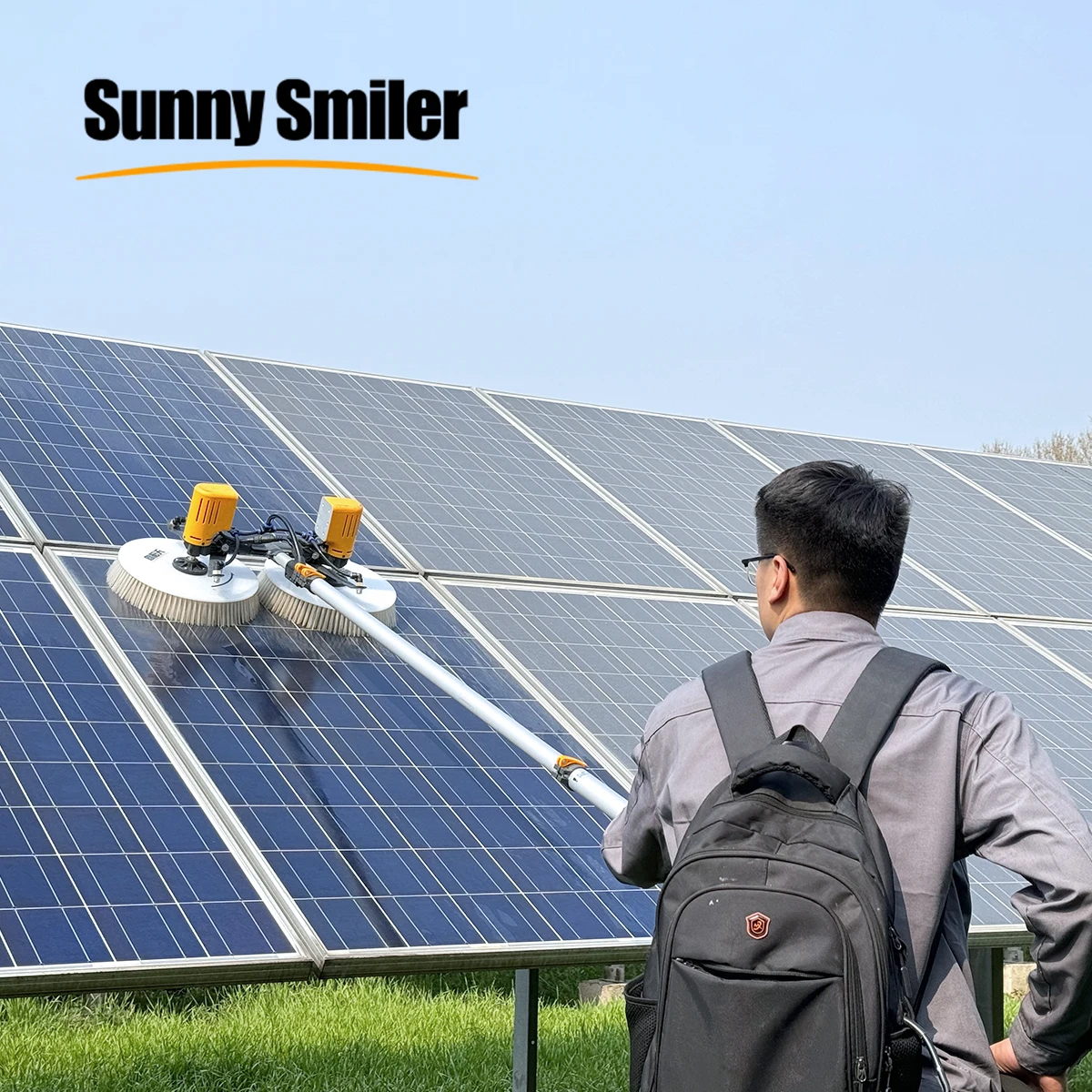 China Cleaning Robot For Solar Panel Solar Panel Cleaning Brush PV Cleaning Machine Sunnysmiler Best Supplier